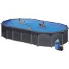 Bazén GRE Graphite 7,3 x 3,75 x 1,32 m set bez vzpier + piesková filtrácia 8m3/h