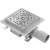 Rea Dots, nerezový odtokový žľab 150x150 mm, oceľová, REA-G6203