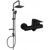 Mexen Sven sprchová zostava s dažďovou sprchou a sprchová batéria Pecos, čierna matná, 72740262-70