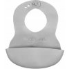 Podbradník Babyono plastový, odtiene sivej a striebornej, 1 ks