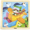 Drevené puzzle pre najmenších Viga 9 ks Lietadlo