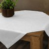 Eurofirany Stella 2 obrus so štruktúrou plátna pretkávaný lesklou niťou biela Polyester 85x85cm