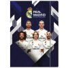 Odkladacia mapa s 3 chlopňami a gumičkou, A4, REAL MADRID C.F., mix motívov, 108019005