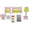 CUBIKA 15030 Obývací pokoj - dřevěný nábytek pro panenky (1-15030)
