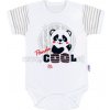 Dojčenské body s krátkym rukávom New Baby Panda sivá 86 (12-18m)