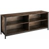 tectake 404718 televízny stolík navan 147x41x60,5 cm - industriálne drevo tmavé, rustikálne