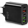 65W Rýchla Nabíjačka 2x USB-C PowerDelivery 3x USB-A QC 3.0 čierna