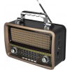 Rádio prenosné MEIER M-1919CZ BLACK retro