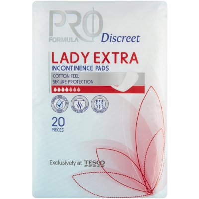 Tesco Pro Formula Discreet Extra dámske inkontinenčné vložky 20 ks od 3,39  € - Heureka.sk