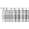 Dekoria Krátky záves na pútkach, sivo - biele káro, 390 x 40 cm, Edinburg, 115-79