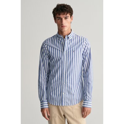 Gant košel'a reg wide poplin stripe modrá