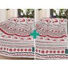 Textilomanie Vianočná biela baránková deka z mikroplyšu Retro Chritmas 160x200 2ks