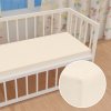 Detské jersey napínacie prestieradlo do postieľky JR-002 Smotanové 60 x 120 x 10 cm - do postieľky