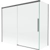 Mexen Rox, 2-krídlová posuvná vaňová zástena 180 + 80 x 150 cm, 8mm číre sklo, brúsený grafit profil, 8C9-180-080-66-00