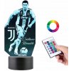 LAMPA NA SKLO Cristiano Ronaldo 3D LED RGB + DIAĽKOVÝ OVLÁDAČ 16 FARIEB