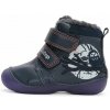 D.D.Step Kožené zimné topánky fosforeskujúce W015 sova - royal blue Veľkosť-obuvi: 22