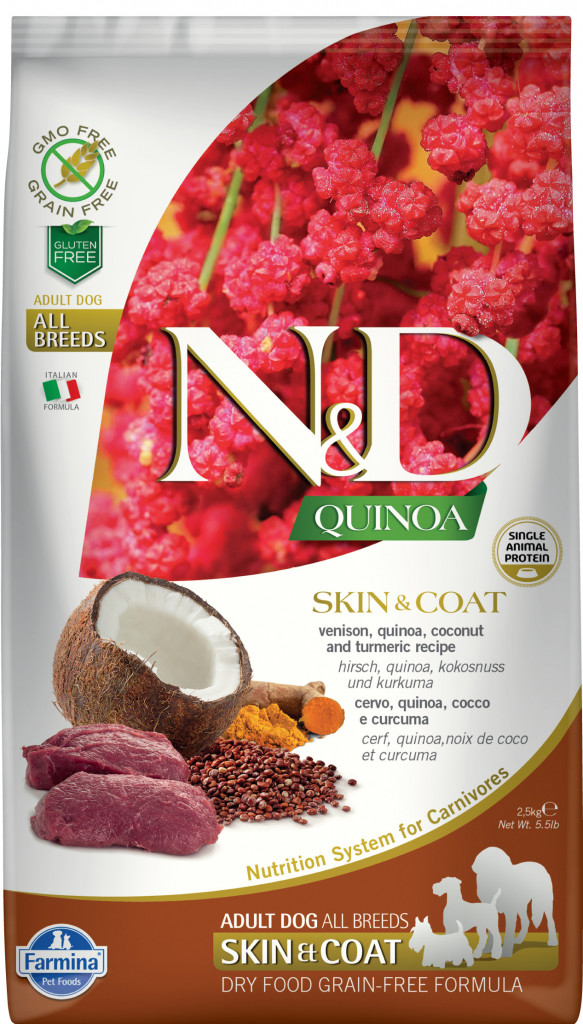 N&D GF Quinoa Dog Skin & Coat Quail & Coconut 0,8 kg