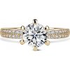 Florence Side Stones | Zásnubný prsteň so stredovým kameňom 1.000ct, žlté zlato, s diamantmi 50