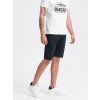 Ombre Men's BASIC cotton sweat shorts - black čierna L Ombre 5902228961819