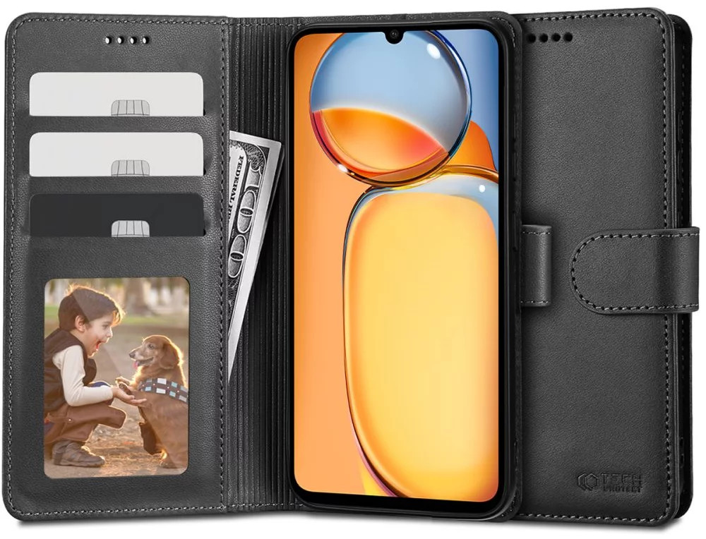 TECH-PROTECT WALLET XIAOMI REDMI 13C / POCO C65 čierne