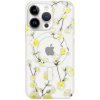 AppleKing transparentný kryt so vzorom kvetín a MagSafe pre iPhone 14 Pro Max - žltý - možnosť vrátiť tovar ZADARMO do 30tich dní