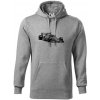 Formula v závode - Mikina pánska Cape s kapucňou - 4XL ( Tmavosivý melír )