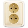 ABB, s.r.o. Tango - 5512A-2349 C - Zásuvka dvojnásobná; slonová kosť