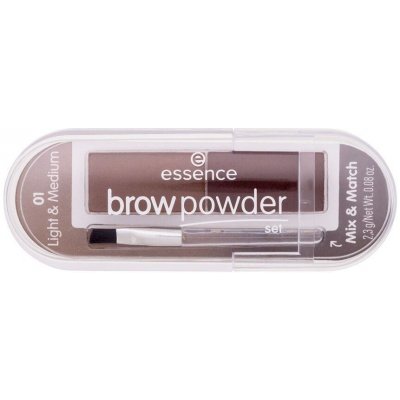 Essence Brow Powder Set 01 Light & Medium (W) 2,3g, Púder na obočie