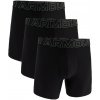 Pánske boxerky Under Armour Perf Tech Solid 6in 3Pack Black XS