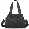 Dámska plátená multifunkčná crossbody taška KONO Saviora - čierna
