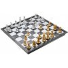 Magnetické šachy ve zlato-stříbrné barvě