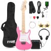 Max GigKit Junior 1/4 Electric guitar pack pink