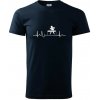EKG stolný tenis - Klasické pánske tričko vyššej gramáže - S ( Tmavomodrá (veľmi tmavá - skoro čierna) )