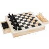 Small Foot Drevené kompaktné šachy 3v1
