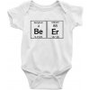 Beer - periodická tabuľka - Body dojčenské s krátkym rukávom - Krátký r. 18-24 mes ( Biela )