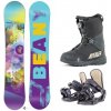 Beany Meadow dievčenský snowboard + Beany Junior viazanie + Beany Avenger BS topánky - 135 cm + XS - EU 32-35