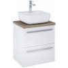 Roca Kwadro umývadlo so skrinkou a doskou 50.6 cm biela A852450806