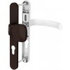 Medos Madlo + kľučka pre vchodové dvere - tmavohnedá a biela