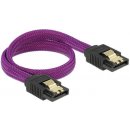 DELOCK SATA cable 6 Gb/s 30 cm straight / straight metal purple Premium