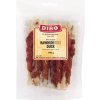 DIBO tyčinky zo surovej kože s kačacím mäsom - Výhodné balenie: 4 x 100 g