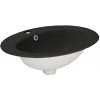 Kerra Kratos 132 čierne keramické zapustené umývadlo, KR132BL