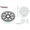Tsuboss Kotúč brzdový plávajúci (330/94/6D) zubatý dizajn Honda CBR900RR / 01-03 + CBR929RR Fireblade / 00-01 + CBR954RR Fireblade / 02-03