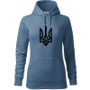 Ukrajina trojzubec veľký - Mikina dámská Cape s kapucí - XS ( Denim )