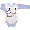 Body dlhý rukáv s vtipným textom Baby Nellys Ano vypadám jak tatínek kluk