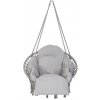KIK KX3951_1 Hojdačka čapí hniezdo s vankúšom 60 x 80 x 120 cm šedá