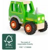 small foot Drevený traktor zelený