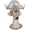 Clayre & Eef Vianočné snežítko jeleň s ľad svetielkami Deer Christmas - 18*20*23 cm / 2*AAA - Clayre & Eef