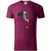 Mapy - názvy miest - Taliansko - Tričko z organickej bavlny - 2XL ( Fuchsiová )