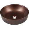 SAPHO - PRIORI keramické umývadlo na dosku, priemer 41,5cm, meď PI040