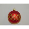 ONREX Vianočná ozdoba sklenená guľa červená hviezdičky pr. 7 cm
